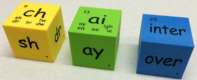 english phonics patterns cubes