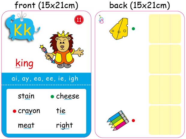 ABC Fun Cards (large format) english flash cards write wipe