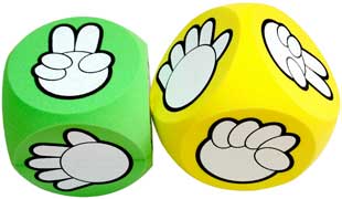 scissors paper stone game cubes