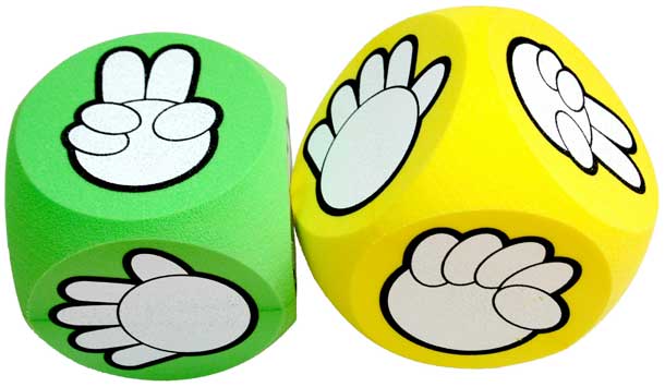 10cm Rock-Paper-Scissors Dice rock paper scissors stone rps game dice giant soft foam cubes
