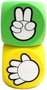 rock paper scissors game dice